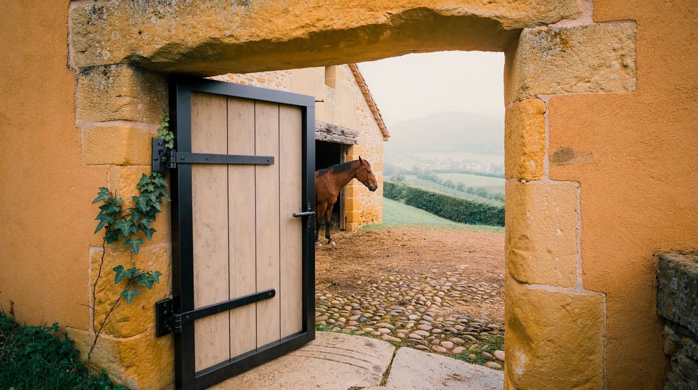 Entrée, Écurie Maison Maurin, centre équestre à Granges-les-Beaumont